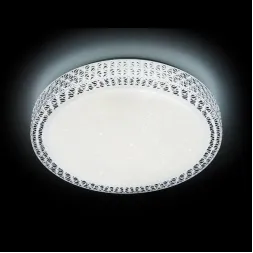 Потолочный светодиодный светильник Ambrella light Orbital Crystal F85 WH 48W D400