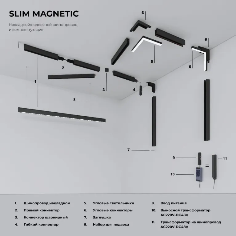 Коннектор угловой внутренний Elektrostandard Slim Magnetic 4690389190582 85091/11 a062190 в Нижнем Новгороде