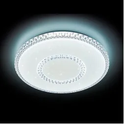 Потолочный светодиодный светильник Ambrella light Orbital Crystal F99 WH 96W D500