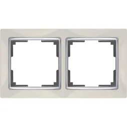 Рамка Snabb на 2 поста слоновая кость WL03-Frame-02-ivory 4690389046315