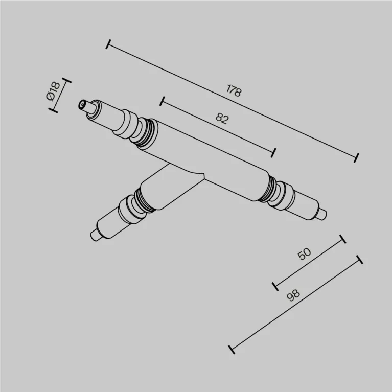 Т- образный коннектор для штанговой системы Maytoni Axity CA007TC-B в Нижнем Новгороде