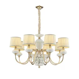 Подвесная люстра Lumien Hall Макей 1031/8H-GD-WT