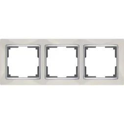 Рамка Snabb на 3 поста слоновая кость WL03-Frame-03-ivory 4690389046322