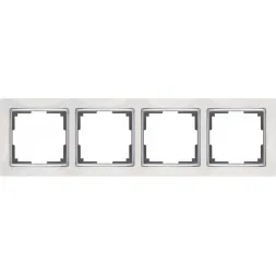Рамка Snabb на 4 поста белая WL03-Frame-04-white 4690389046131