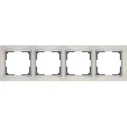 Рамка Snabb на 4 поста слоновая кость WL03-Frame-04-ivory 4690389046339