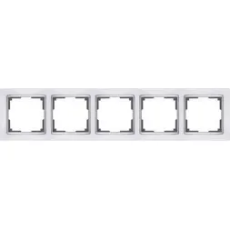 Рамка Snabb на 5 постов белая WL03-Frame-05-white 4690389059346