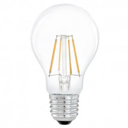 Лампа светодиодная филаментная Eglo E27 4W 2700К прозрачная 11491