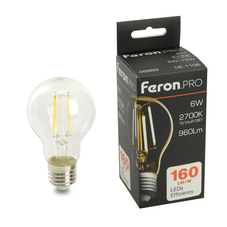 Светодиодная лампа Feron LB-1106 E27 6W 2700K 48889 в Нижнем Новгороде