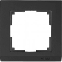 Рамка Stark на 1 пост черный WL04-Frame-01-silver/black 4690389048838