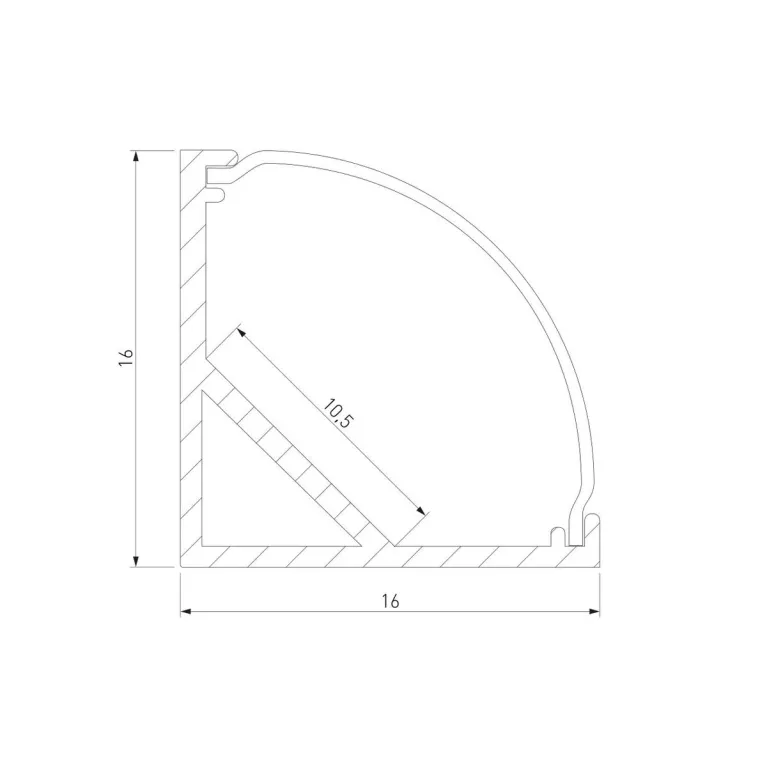 Угловой алюминиевый профиль для светодиодной ленты Elektrostandard LL-2-ALP008 4690389170508 в Нижнем Новгороде