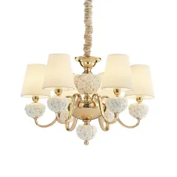 Подвесная люстра Lumien Hall Плисанс 1032/6H-GD-WT