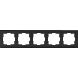 Рамка Stark на 5 постов черный WL04-Frame-05-silver/black 4690389059353