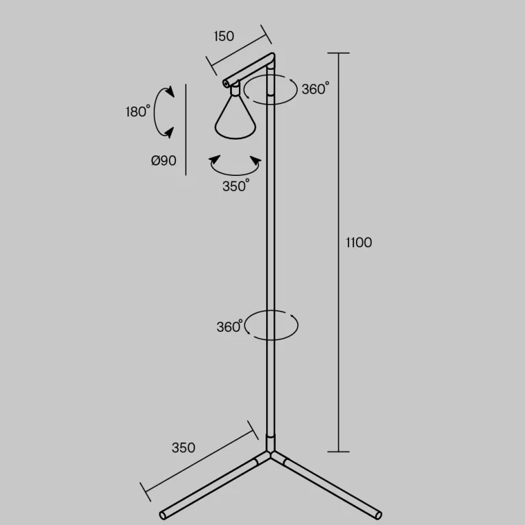 Торшер Maytoni Stripe MOD489FL-L20B3K в Нижнем Новгороде