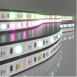 Светодиодная лента Elektrostandard 24V 14,4W 60Led 5050+5050 IP20 MIX RGB/холодный белый, 5м 4690389