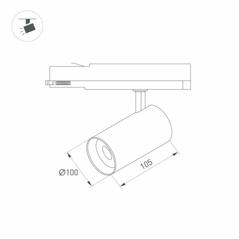 Трековый светодиодный светильник Arlight LGD-Nika-4TR-R100-30W Day4000 031172 в Нижнем Новгороде