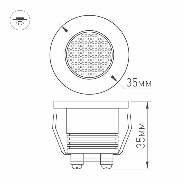 Мебельный светодиодный светильник Arlight LTM-R35WH 1W White 30deg 020751 в Нижнем Новгороде