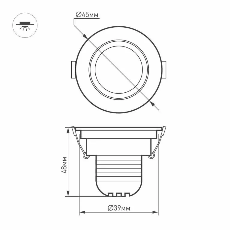 Мебельный светодиодный светильник Arlight LTM-R45WH 3W Day White 30deg 014912 в Нижнем Новгороде