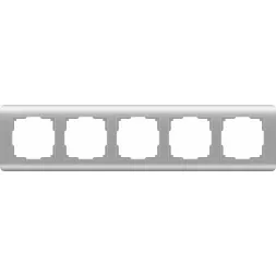 Рамка Stream на 5 постов серебряный WL12-Frame-05 4690389076404