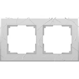 Рамка Vitel на 2 поста серебряный WL06-Frame-02 4690389054327