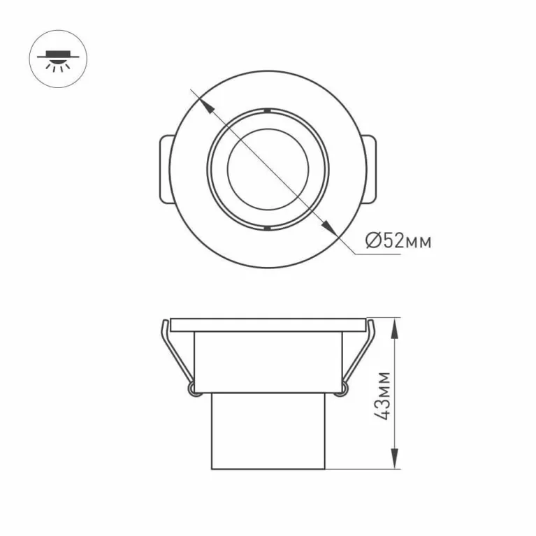 Мебельный светодиодный светильник Arlight LTM-R52WH 3W Warm White 30deg 015393 в Нижнем Новгороде