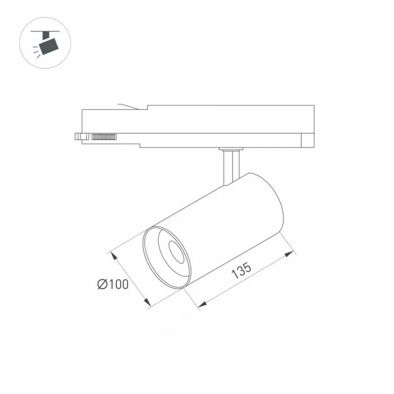 Трековый светодиодный светильник Arlight LGD-Nika-4TR-R100-40W Warm3000 031179 в Нижнем Новгороде