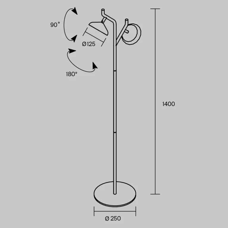 Торшер Maytoni Vita MOD451FL-L16B3K в Нижнем Новгороде