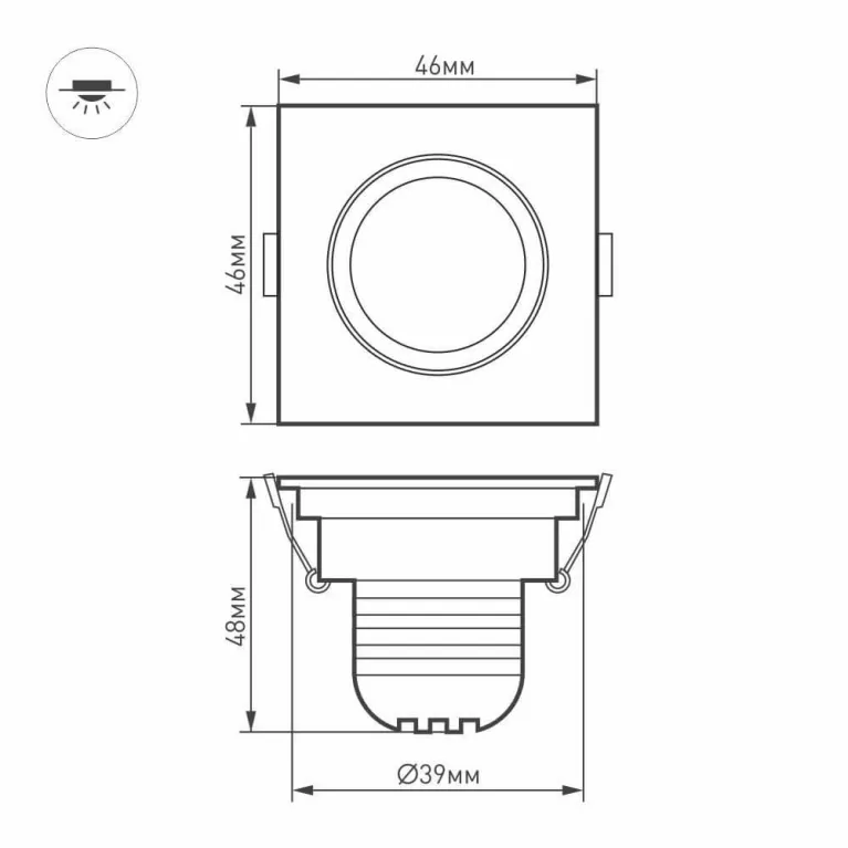 Мебельный светодиодный светильник Arlight LTM-S46x46WH 3W Warm White 30deg 015392 в Нижнем Новгороде