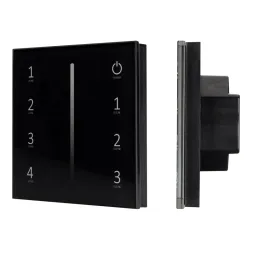 Панель Arlight Sens Smart-P17-Dim Black (230V, 4 зоны, 2.4G) 028129