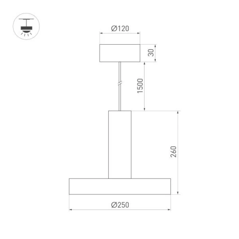 Подвесной светодиодный светильник Arlight SP-Eric-R250-8W Day4000 035929 в Нижнем Новгороде
