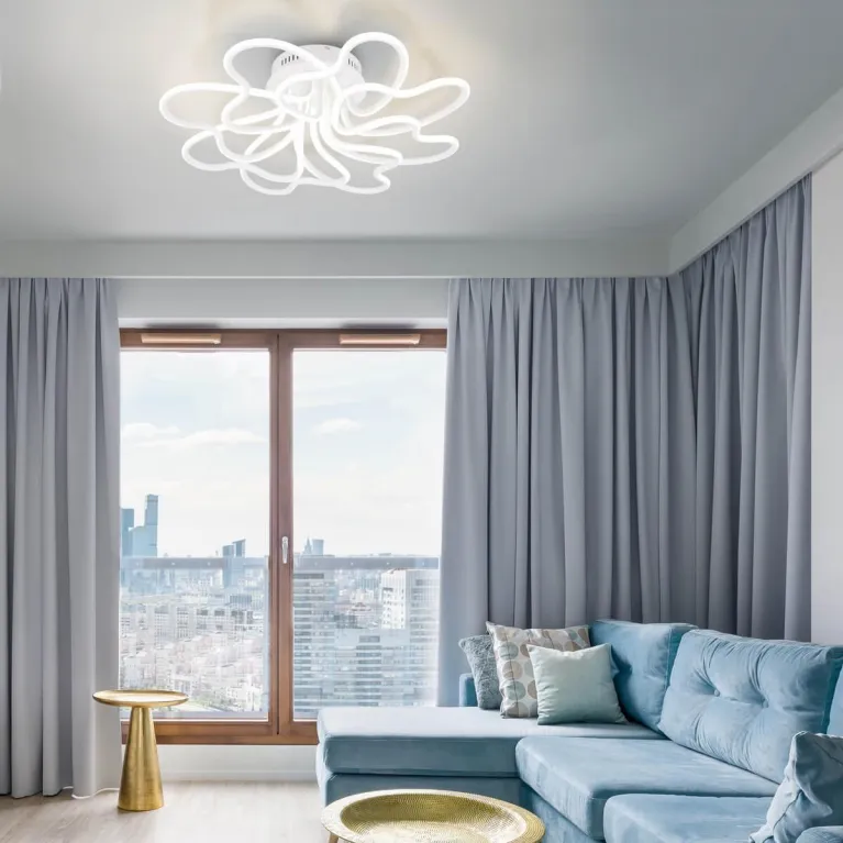 Потолочный светодиодный светильник Eurosvet Smart Floret 90235/8 белый в Нижнем Новгороде