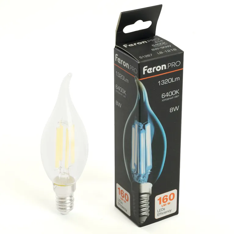 Лампа светодиодная Feron LB-1218 E14 8W 6400K 51267 в Нижнем Новгороде