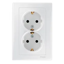 Розетка двойная Schneider Electric Sedna с/з без шторок 16A 250V SDN3000621