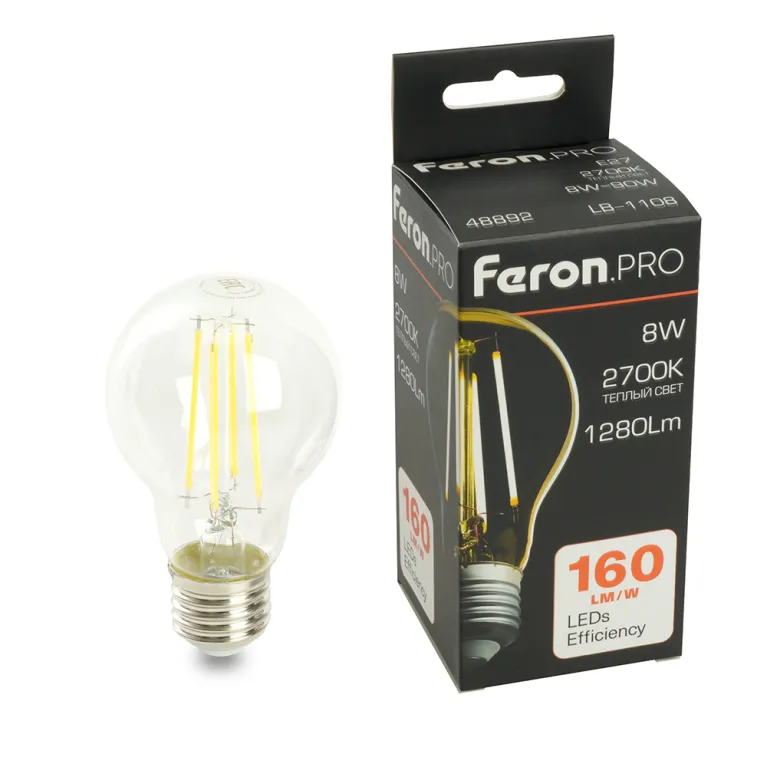 Светодиодная лампа Feron LB-1108 E27 8W 2700K 48892 в Нижнем Новгороде
