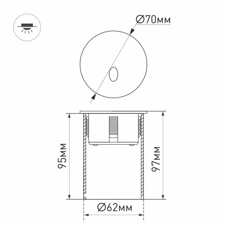 Встраиваемый светодиодный светильник Arlight LT-Gap-R70-3W Warm3000 025737 в Нижнем Новгороде