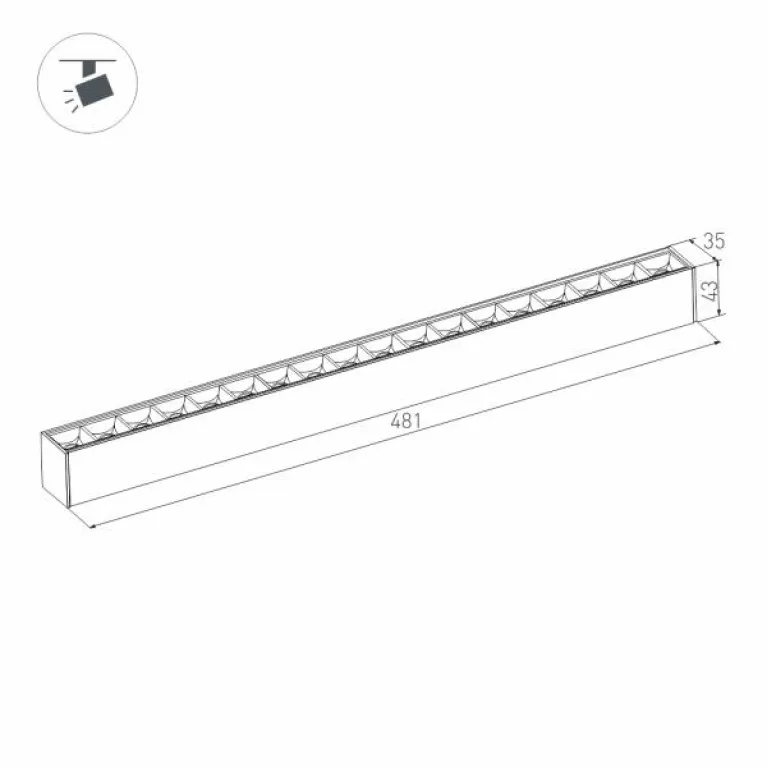 Трековый светодиодный светильник для магнитного шинопровода Arlight Mag-Laser-45-L480-27W Day4000 03 в Нижнем Новгороде