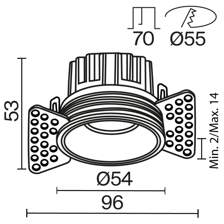 Встраиваемый светильник Maytoni Round DL058-7W2.7K-TRS-W в Нижнем Новгороде