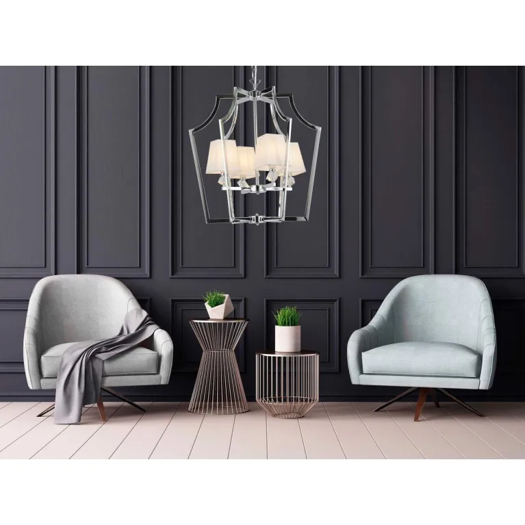 Подвесная люстра Lumina Deco Montero LDP 1249-4 CHR+WT в Нижнем Новгороде