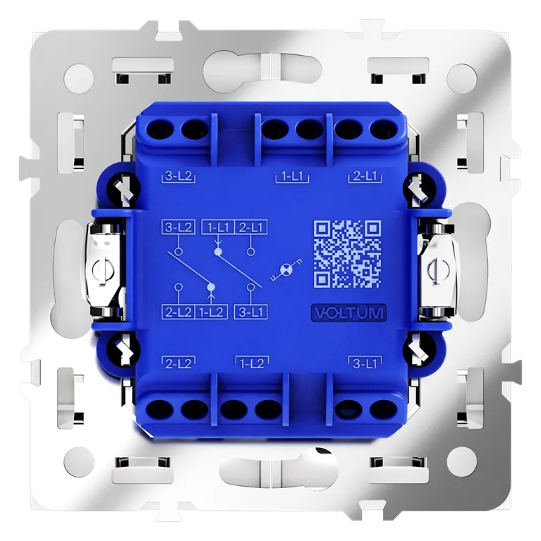 Проходной переключатель двухклавишный с подсветкой Voltum S70 VLS020402 в Нижнем Новгороде