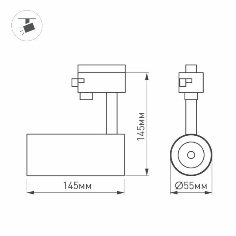 Трековый светодиодный светильник Arlight LGD-Gera-Truecolor-4TR-R55-10W Warm3000 CRI98 031408 в Нижнем Новгороде