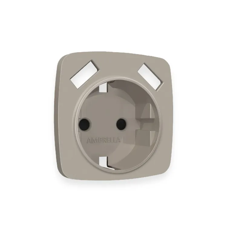 Лицевая панель для розетки с/з со шторками 2USB A+A Ambrella Volt Omega OP3690 в Нижнем Новгороде