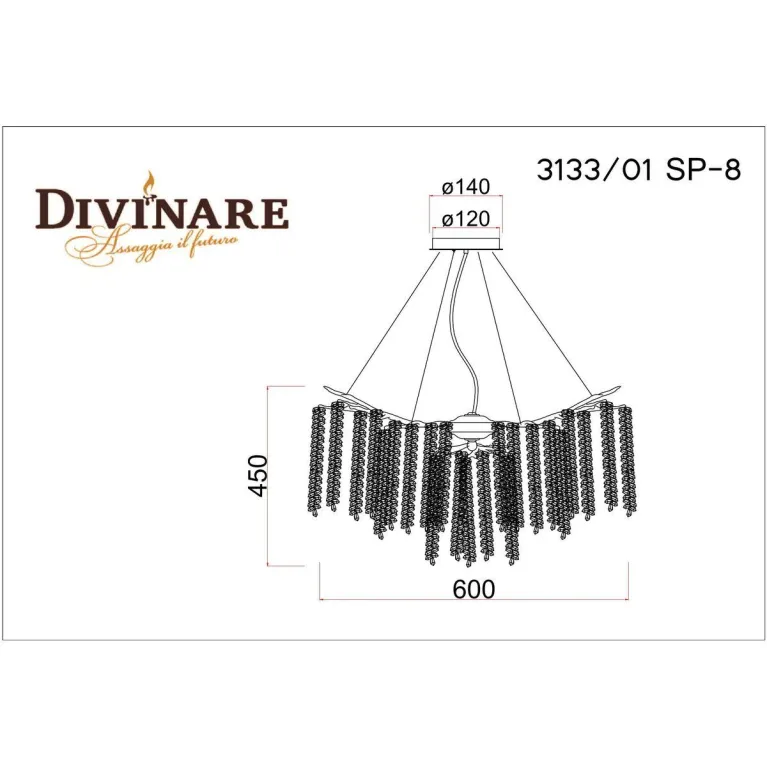 Подвесная люстра Divinare Salice 3133/01 SP-8 в Нижнем Новгороде