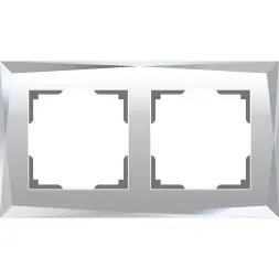 Рамка Werkel Diamant на 2 поста зеркальный WL08-Frame-02 4690389143823