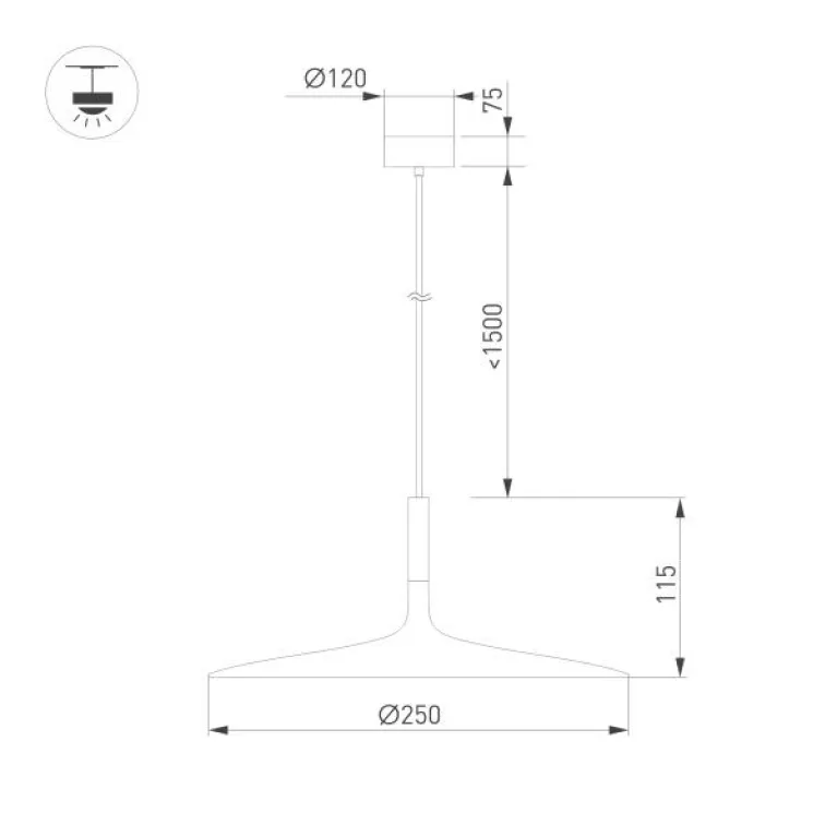 Подвесной светодиодный светильник Arlight SP-Fiore-R250-8W Day4000 035998 в Нижнем Новгороде