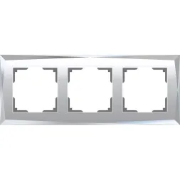 Рамка Werkel Diamant на 3 поста зеркальный WL08-Frame-03 4690389143830