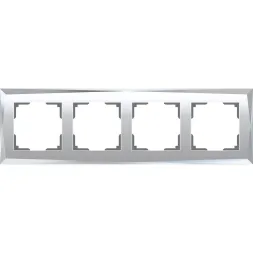Рамка Werkel Diamant на 4 поста зеркальный WL08-Frame-04 4690389143847