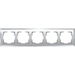 Рамка Werkel Diamant на 5 постов зеркальный WL08-Frame-05 4690389143854
