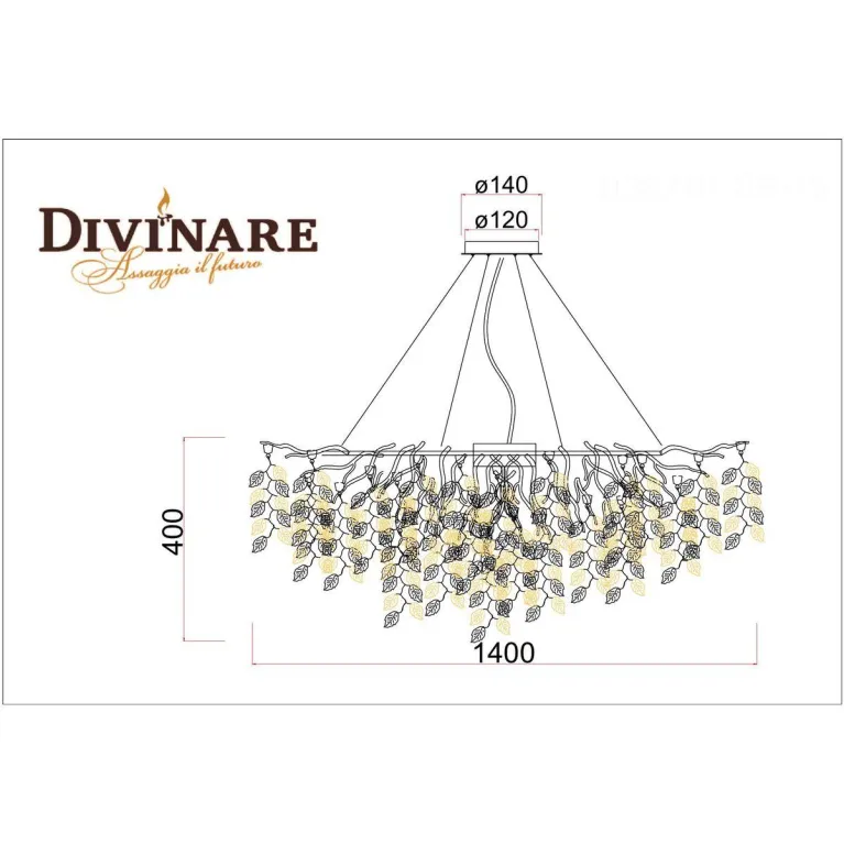 Подвесная люстра Divinare Salice 3136/01 SP-15 в Нижнем Новгороде