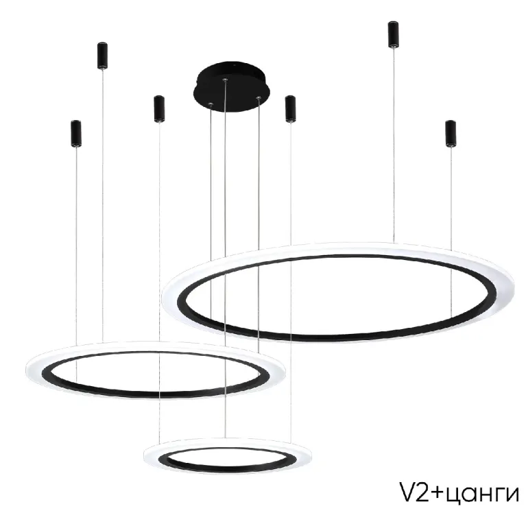 Подвесная люстра Crystal Lux MANZANA SP67W LED BLACK в Нижнем Новгороде