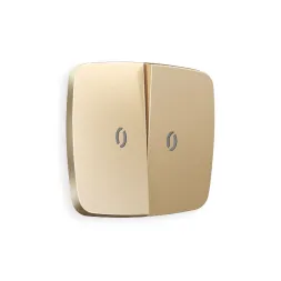 Лицевая панель для выключателя двухклавишного с подсветкой Ambrella Volt Omega OP6040