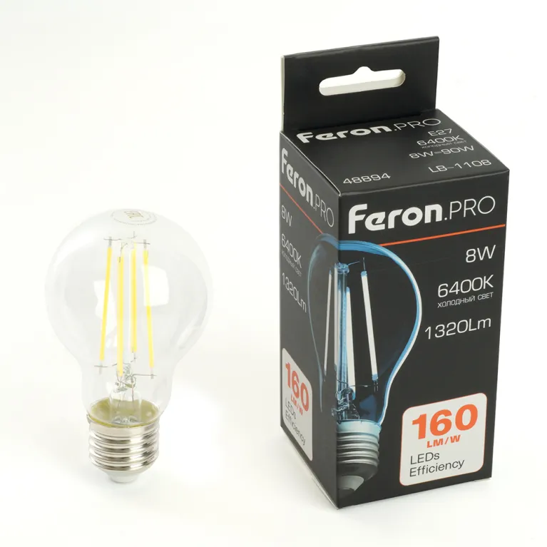 Светодиодная лампа Feron LB-1108 E27 8W 6400K 48894 в Нижнем Новгороде